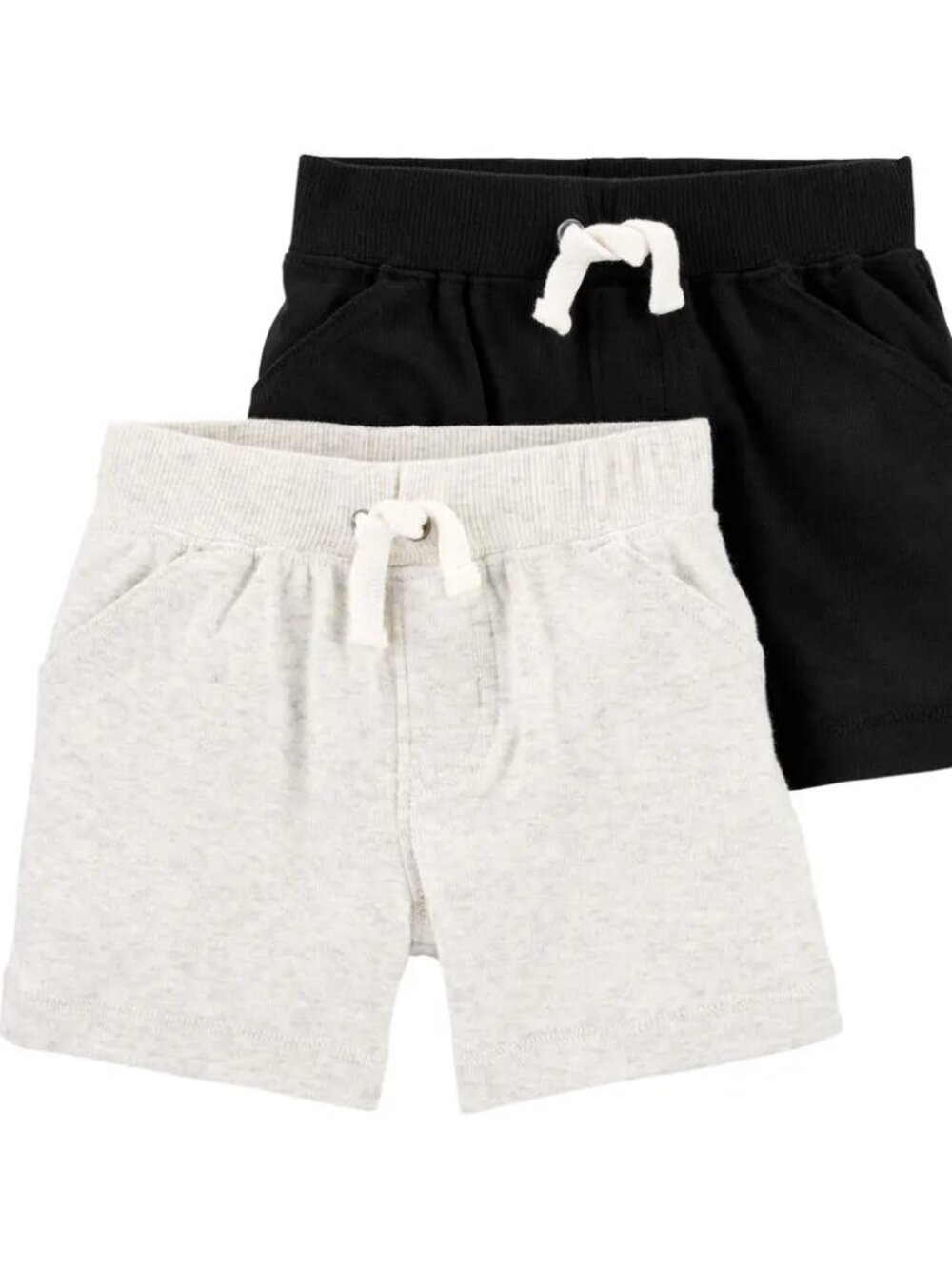 Carter's 2-Pack Cotton Pull-On Shorts - Black & Gray